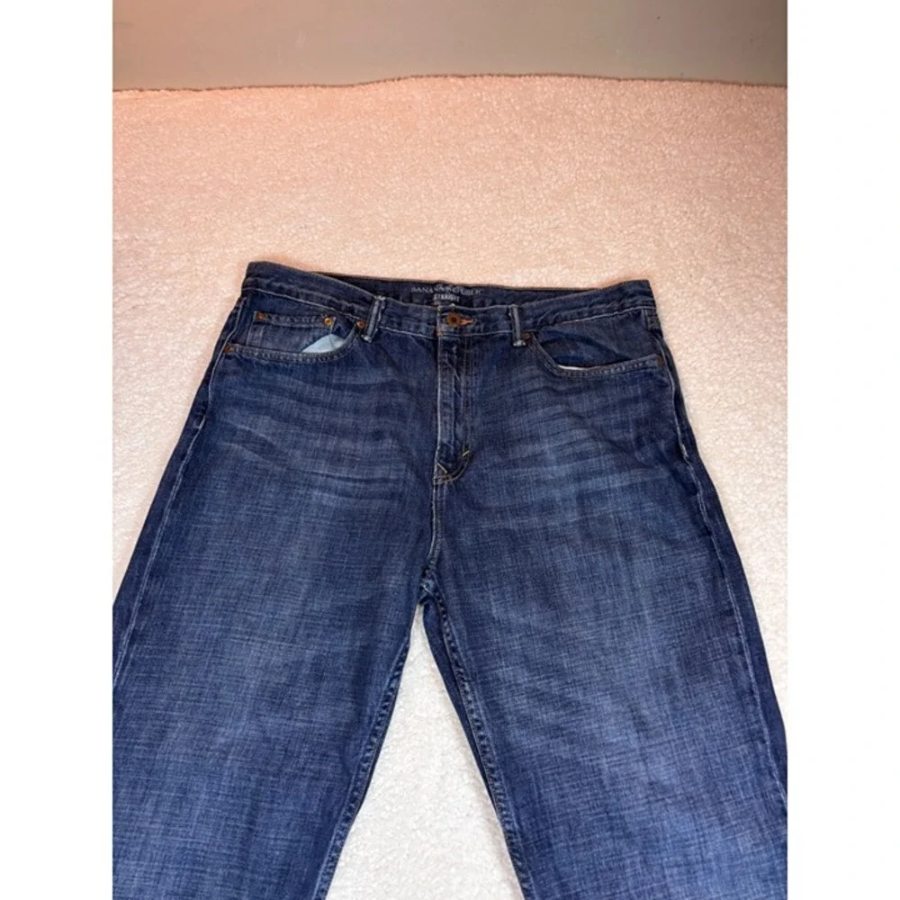 Banana Republic Straight‎ Leg Jeans Mens 36x32 Blue Medium Wash Denim